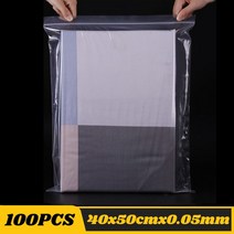 PE 지퍼 백 투명 비닐 봉투 100 개 보석 잠금 재 밀봉 폴리 포장 백 다른 크기, 21 40x50cm