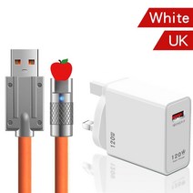 태양광 배터리 120W 고속 충전 어댑터 샤오미 Civi 12S 울트라 12 라이트 레드미 노트 11 9 프로 K50 포코 C40 화웨이 삼성 호환 원플러스 USB 충전기, [07] UK Plug For IOSCable
