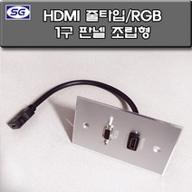 신길전자 벽부판넬 알루미늄 플레이트 70 X 115 HDMI 1구 줄타입- RGB1구 조립완제품, HDMI 1구 줄-RGB1구 판넬 조립형  알루미늄