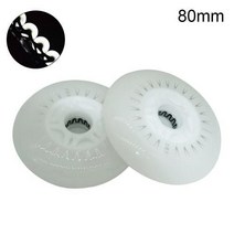 인라인 스피드 스케이트 LED 라이트 플래싱 롤러 휠 80/76/72mm 야외 스포츠 액세서리 2 개, White 80mm_14