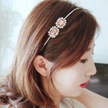 셀러허브 패션 [리본크림]클라라 큐빅 머리띠 / 헤어밴드 2color