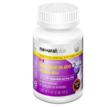 내츄럴플러스 마그네슘400mg 마그네슘식품 권장량 2통 글루콘산 눈아래떨림 다리가무거울때 종아리아플때