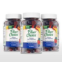 체중조절 Fiber Choice Fruity Bites Daily Prebiotic Supplement Gummies Mixed Berry 90 Count, 90 Count (Pack of 3)
