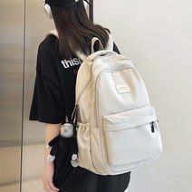 수납력 좋은 여자대학생 무지 백팩 외출 모던함 백백 가방 심플한 외출용 노트북 메는가방 경량 슬림 가벼운 여대생 신입생 도서관 백팩스타일 학원 보조가방 캠퍼스 패션 소지품 여성