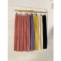 허니제이 / 앨리보 주름 밴딩 A라인 롱 스커트(5color)