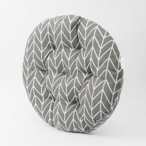 그레이 헤링본무늬 의자쿠션 원형방석 북유럽스타일