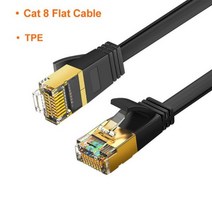 네트워크 모니터링 테스트기 CableCreation-Cat 8 RJ45 이더넷 케이블 40Gbps 2000MHz sfp 고속 네트워크 인터넷 Lan 패치 코드 노트북 PS5 라우, 01 Cat 8 Flat Cable, 05 3m