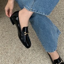 국내 자체제작 고퀄 수제화 스퀘어 메탈로퍼(2cm) 커쥬 CauseU