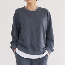 제니유 엘런 남여공용 박스핏 맨투맨 라운드 티셔츠 빅사이즈
