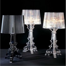 카르텔 Kartell 심플한 스탠드 아크릴 조명 램프 거실 침실 서재, 48x24cm, 투명