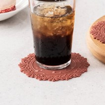 국산 실리콘 컵받침 예쁜 티코스터 카페 커피잔 받침, 프리스 헌터그린