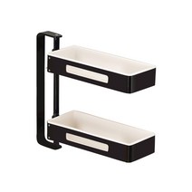 홈바내쓰 욕실 선반 코너 다용도 화장실, 블랙 2단