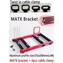 [해외] ITX MATX ATX EATX PC 테스트 벤치 컴퓨터 오픈 프레임 오버 클록 에어 케이스 미니 알루미늄 HTPC 지원 그래픽 카드, MATX and cable clamp
