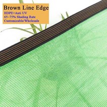 차광막 차양 그늘 녹색 햇빛 가리개 그물 자외선 방지 HDPE 3 20 핀 다육 식물 커버 집 발코니 항해 수영장 천막, 없음, 6Pin Brown Lines+1mx1m