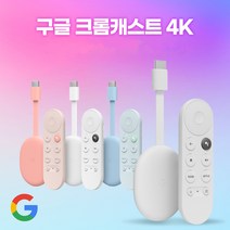 구글 크롬캐스트 4세대 4K + 리모컨 커버 + 220v 돼지코, 스노우, 블랙