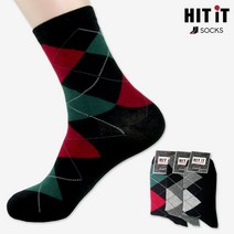 히트잇양말 남성용_아가일 중목 양말