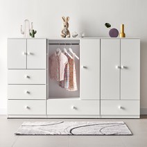 [에띠안]비비아나 글로시 600/800 도어 베이비 서랍장 수납 옷장 3색상, 600 도어 수납장-화이트