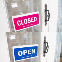 포멕스 양면 OPEN CLOSED 간판 입체 글씨 오픈클로즈 포인트 글자 사인물 외부 방문패 표찰 실외 걸이형 실내 도어 사인 팻말 표지판 안내판 안내 표시판