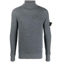 스톤아일랜드 명품22FW 와펜 터틀넥 울 스웨터 그레이 22FW77155 52CV0060