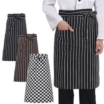 허리 앞치마 나물 가정 식당 어쩌다주부앞치마, 블랙 줄무늬