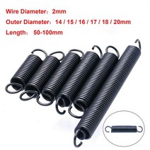 인장스프링 오픈 후크 확장 풀백 이있는 1pcs 2mm 와이어 직경 외경 14-20mm, 17mm, 70mm, 70mm