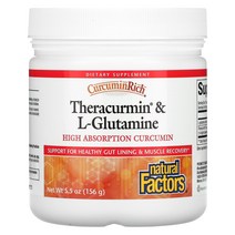 Natural Factors CurcuminRich Theracurmin & L-글루타민 5.5 oz(156 g)