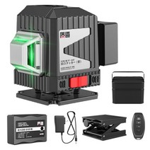 레이저 레벨기 3D 8선 12선 그린 라이트 거리 측정기 수평기 수평계 삼각대 회전 벽걸이, 독일기술 그린라이트8라인(베터리1)개
