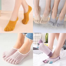 쫀쫀 바람솔솔 메쉬 여성 발가락덧신 5켤레