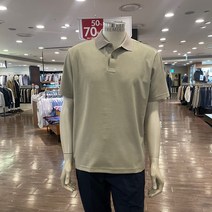 트레몰로 (주)세정 어반 남성 이월 상품 *22년 S/S 여름 트렌디한 오버핏 스판 짱 베이지 기본 카라 반팔 티셔츠 TRNASYY2506 -7881