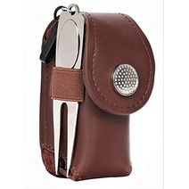 일본직발송 9. BELLOTA 골프공케이스 그린포크 세트 편리한 자석식 가죽 B07MTSD6GN, One Size_브라운, 브라운