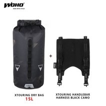 [해외]WOHO BIKEPACKING 방수 핸들바 가방 MTB ROAD TRAVEL BIKE GRAVEL BIKE BAGS용 하네스 사이드백, 15L가방 및 하네스