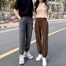 데일리브 1+1 남녀공용 카고 스판 밴딩 조거팬츠