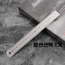 양면 위아래 눈금 스테인레스 스틸 자 제도 도면 재단 15cm 20cm 30cm 길이선택 10개입 1세트, 1개, 20cm 10개입