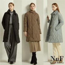 NnF 여성 퍼 안감 니트 카라 패딩 점퍼
