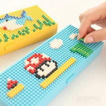 PGM1*^몰빠띠라인 나노블럭 필통 스타일 펜케이스 아이디어 학생 학용품 연필 문구용 사무용 필기도구^*1췤pgm, *^^옵션*^여자