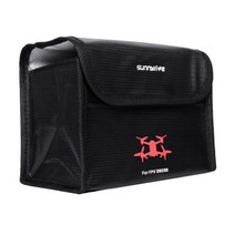 shangren 배터리 충전을 위한 내화 방폭 Lipo 배터리 안전 가방 DJI FPV Drone/Googles V2용 보호 안전 파우치 자루, 88x61x42mm, 내화 재료, 3 드론 용 배터리
