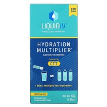 리퀴드아이브이 Hydratio 하이드라티오n Multiplier Electrolyte 전해질 이온 드링크 믹스 레몬라임 10 개별팩 0.56 oz 16 g Each