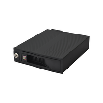 EasyRACK 302-L 내장형 SATA3 1베이 하드랙 Locking 통알루미늄, 블랙