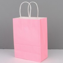 옷가게 선물용 쇼핑 포장 종이 봉투 가방 소 블랙, 중 - 연핑크