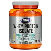 Now Foods 나우 푸드 Sports 분리 유청 단백질 크리미 바닐라 816g1.8lbs, 1.8 파운드