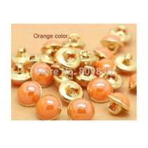 캔디 컬러 메탈 하의 버튼 ss-631 바느질 10mm 로트당 40 개, Orange