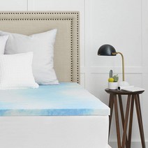 Sealy 3.8cm SealyChill 젤 메모리 폼 매트리스 토퍼 트윈 XL 화이트, Queen, Topper