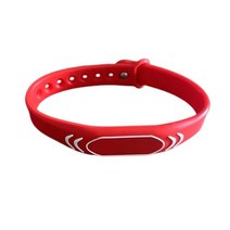 10Pcs 125KHZ EM4100 Tk4100 액세스 제어 카드 Keyfob RFID 팔찌 읽기 전용 태그 스티커 키 Fob 링 근접 칩, [01] 빨간