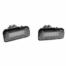 Canbus 화이트 LED 라이센스 번호 플레이트 라이트 메르세데스 벤츠 E 클래스 W211 CLS C S203 SLK R171, Pair