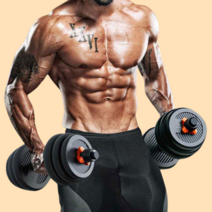 고중량 덤벨 무게 조절 10 15 20 kg 홈짐 조립형 바벨 조립 아령 중량 세트, 20kg