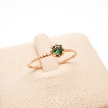 오팔하우스 14k 그린큐 솔리테어드링