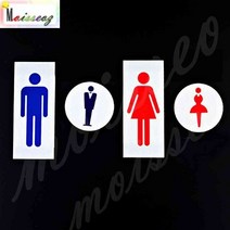 SBAKN 부착식 아크릴 남여그림표지판 샤워실 탈의실 세로형 여자 여자화장실마크 화장실표시판, 세로형 남자