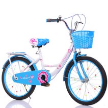 어린이 자전거 여아 10세 이상 3학년 초등학생 자전거 타기 20촌 22촌 어린이 자전거 발자전거, 블루블랙타이어+보조바퀴_110-125cm에18치적합