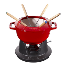 독일 직배송 Staub 스타우브 퐁듀 세트 무쇠 주물 1.8L 6인 체리 레드