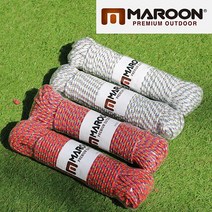 마룬 캠핑 타프 스트링 로프 50m 반사 일반, 반사레드